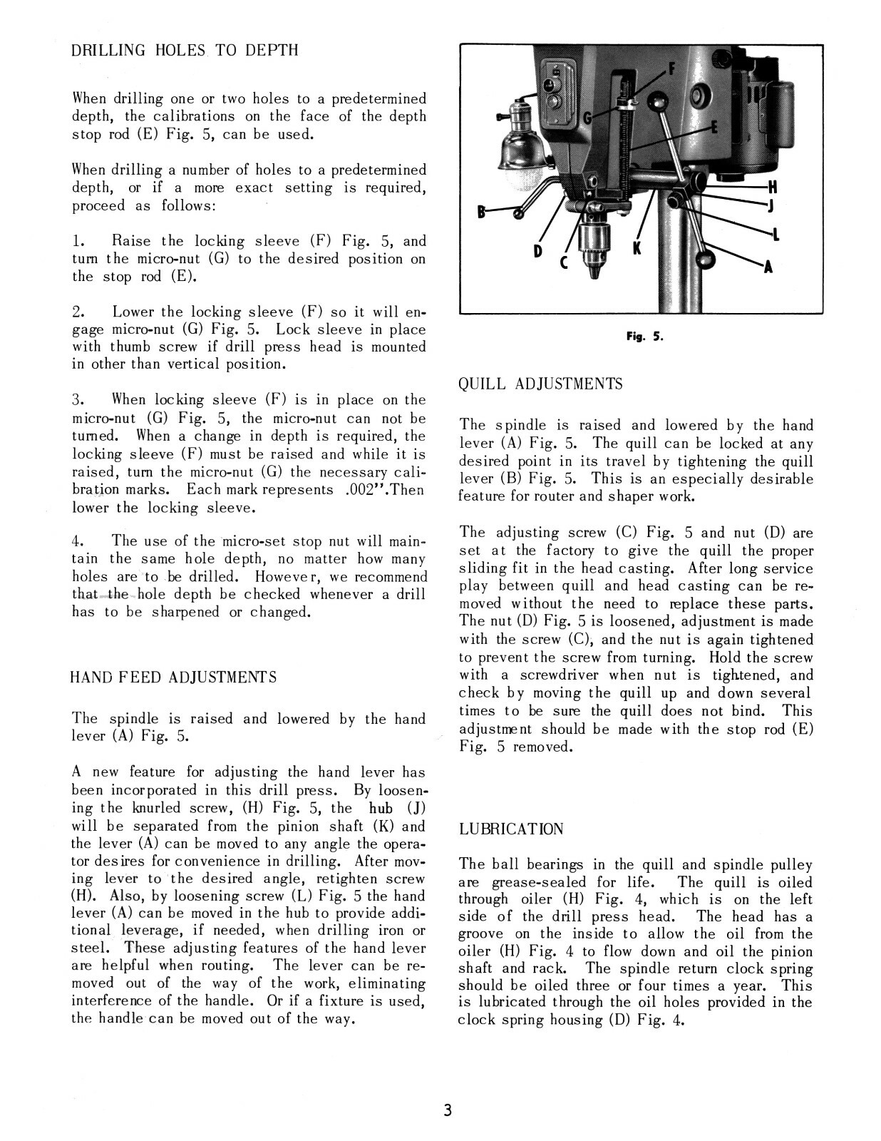 Rockwell Delta 6 + 6 Drill Press 15″ s/n up to 139-3001 Op & Parts Manual #1914