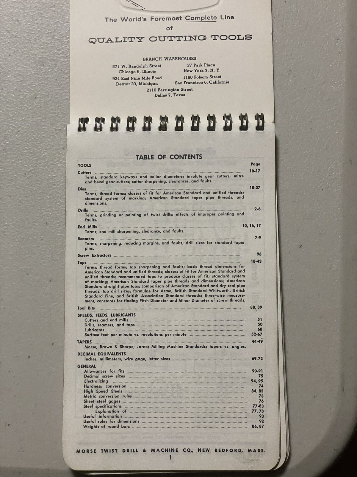 Vintage Machinist’s Practical Pocket Guide 1966 NM