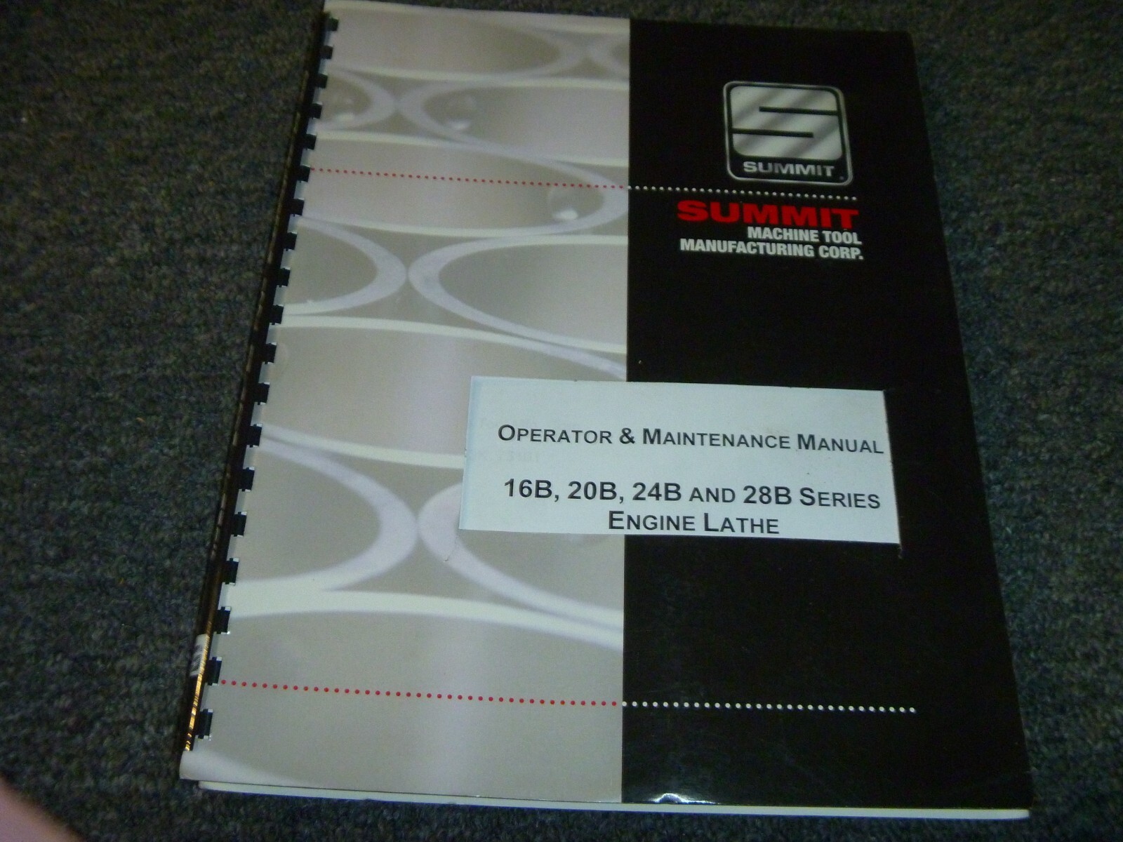 Summit 16B 20B 24B & 28B Series Engine Lathe Operator & Maintenance Manual xz