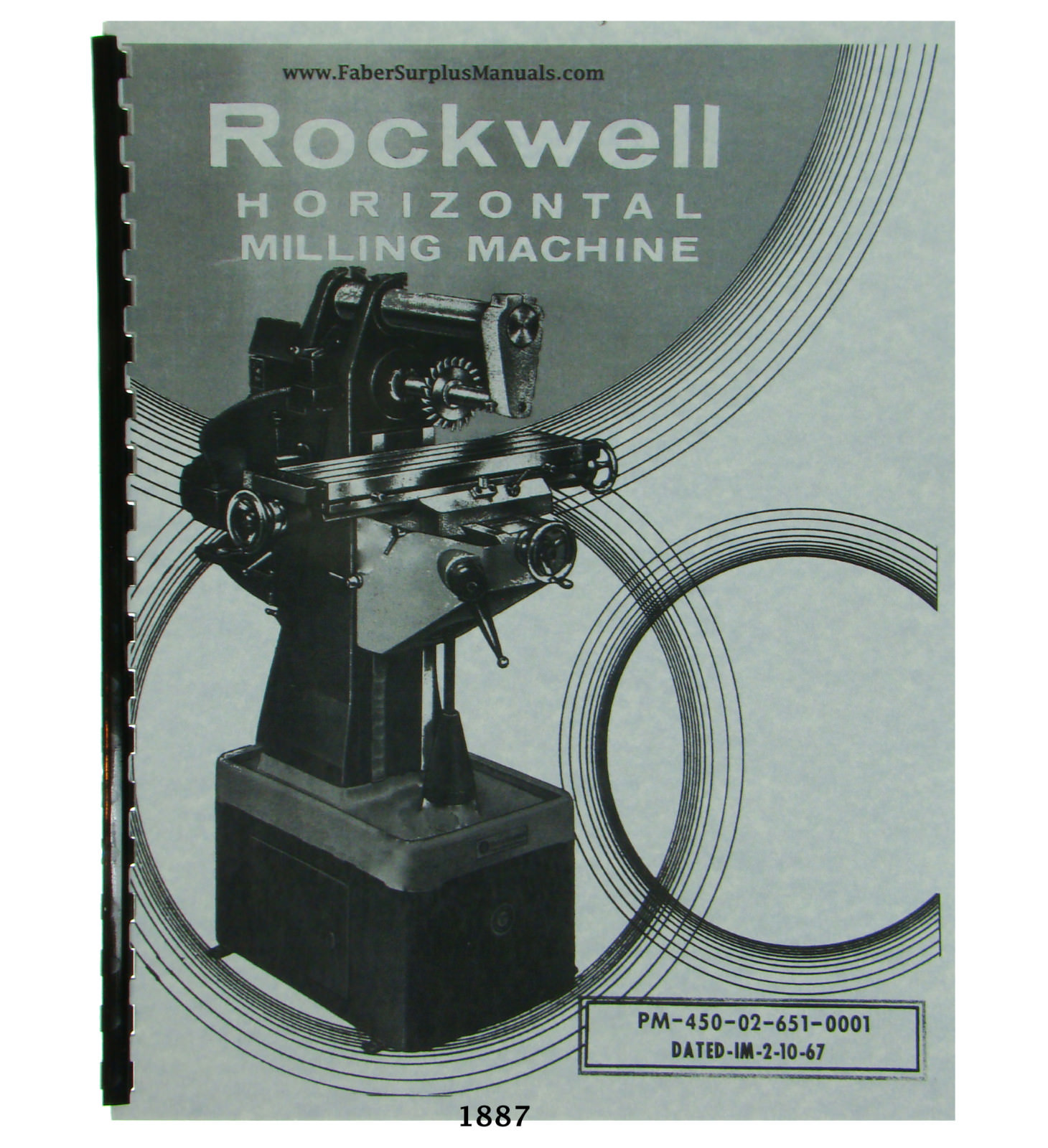 Rockwell Horizontal Milling Machine 21-120 Operator and Parts Manual #1887