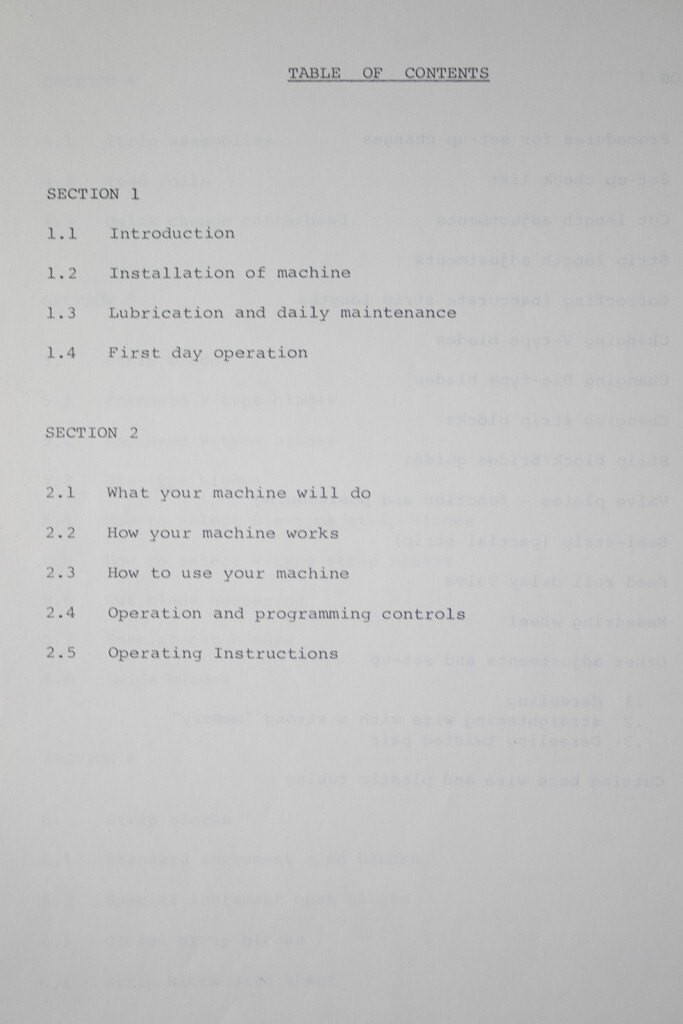 Eubanks Wire Stripper 2600 Operations and Maintenance Manual