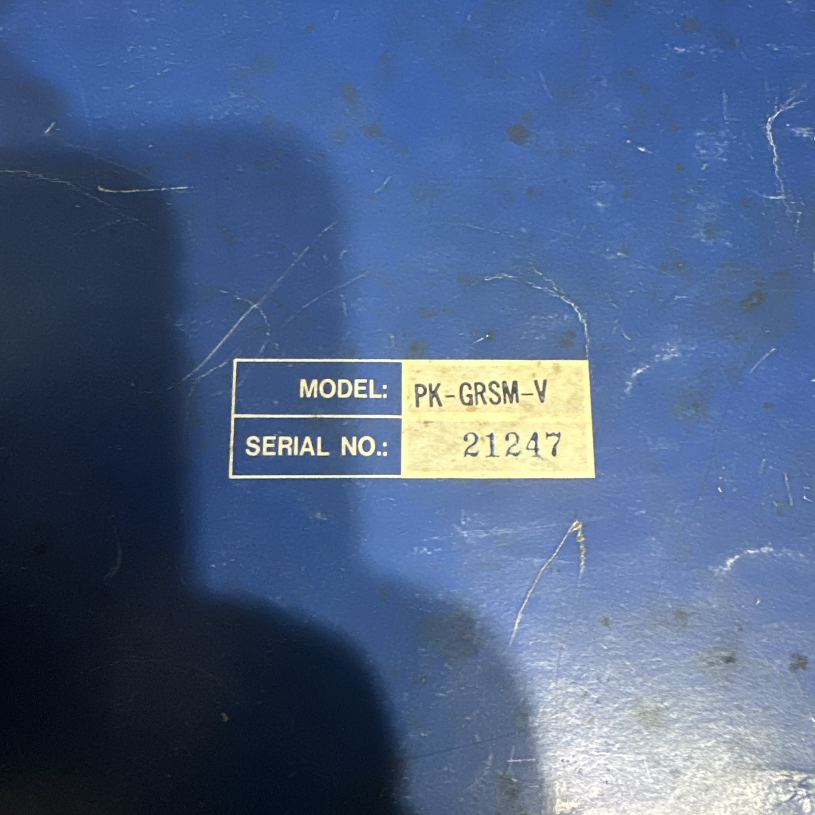 Turret Vertical Milling Machine Model:PK-GRSM-V Serial No:21247 Manual