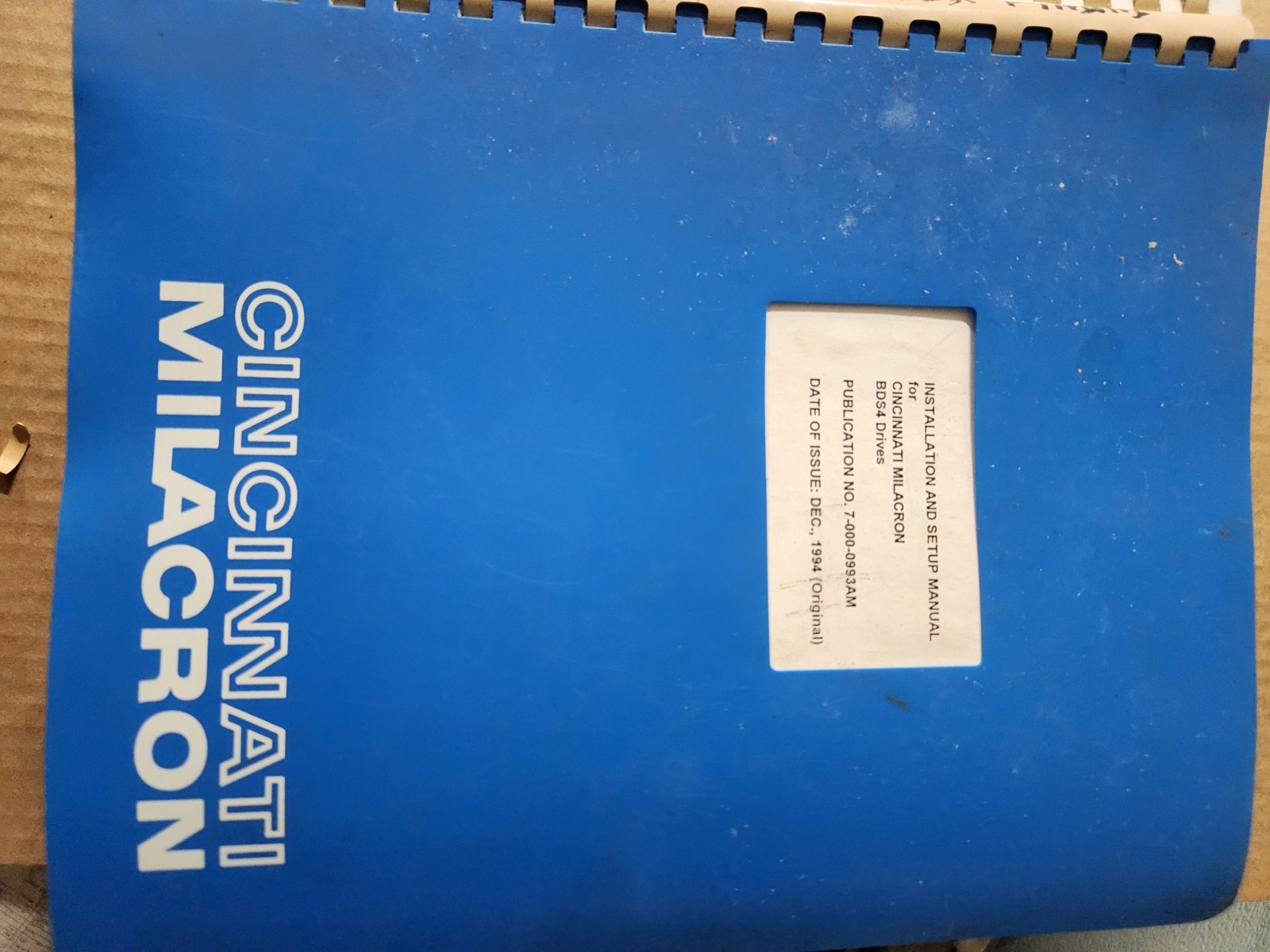 Original Cincinnati Milacron Electronic Tool Gage Service And Operating Manual