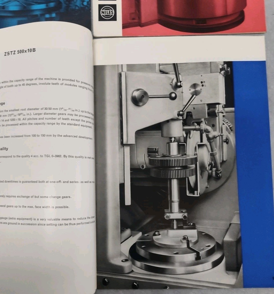 VEB Niles WMW German 6 Catalog Lot Gear Grinding Boring Industrial Machines Vtg
