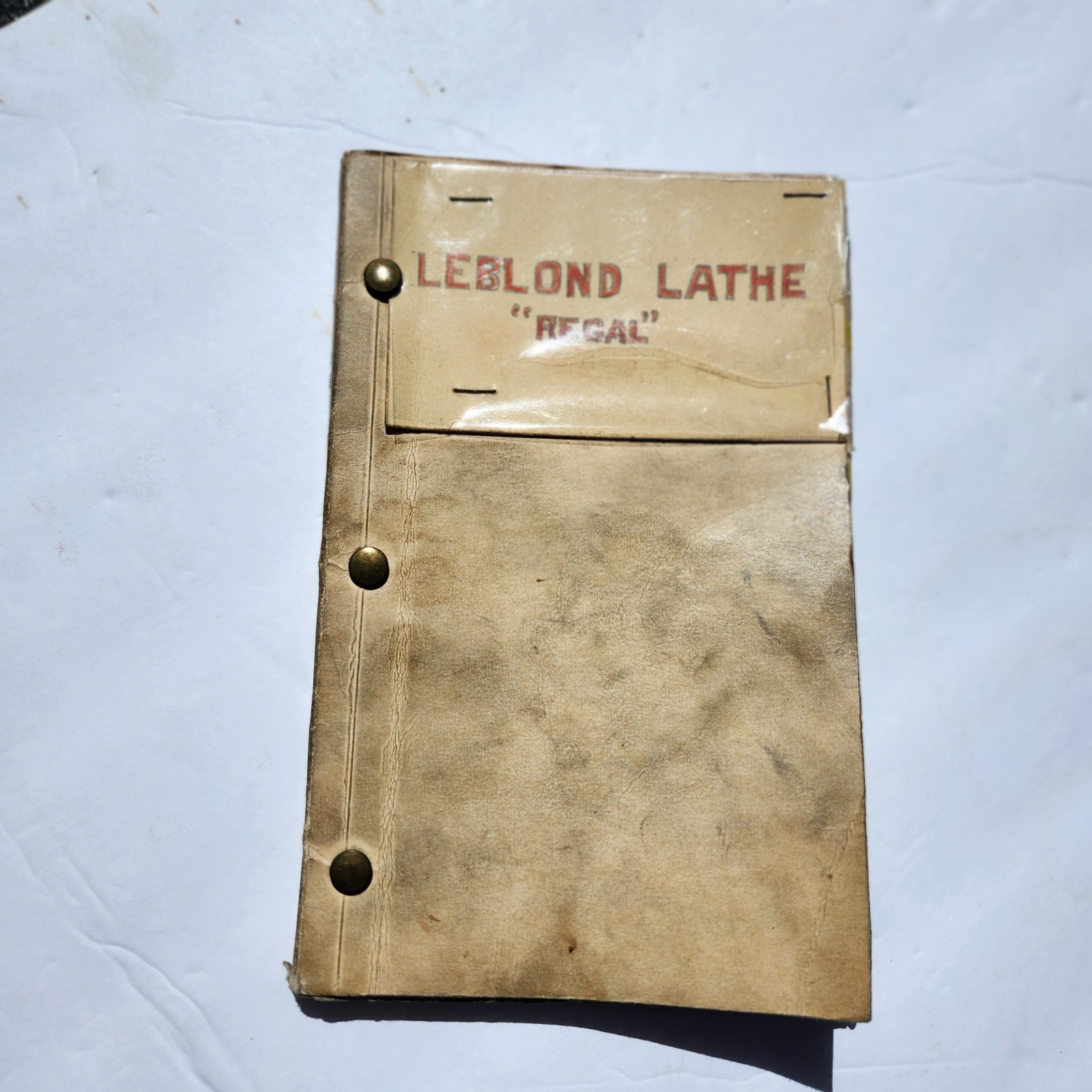 Original vintage 1946 LeBLOND Regal Lathe Manual – Running A Regal
