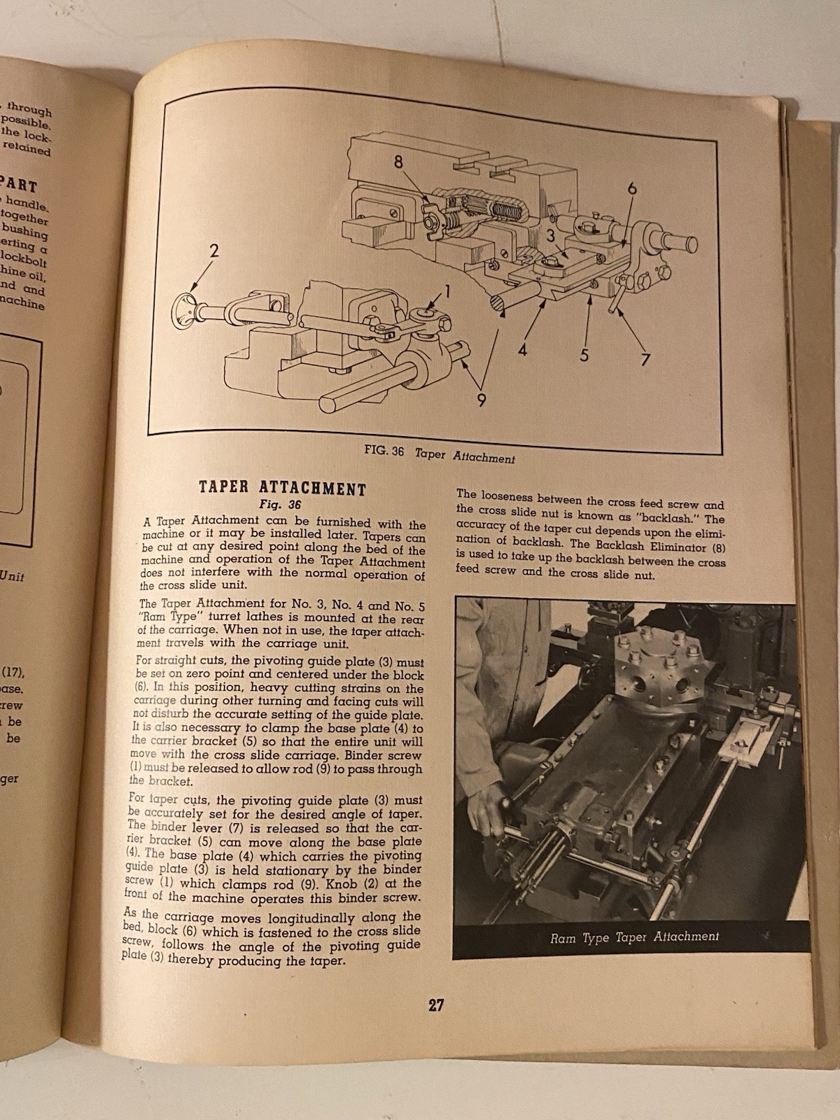 Know Your Turret Lathe (1941) Warner & Swasey Co. Vintage Manual Book RAM Type