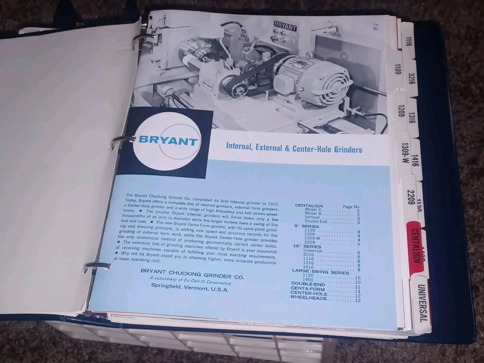 Bryant Chucking Grinder Company PRODUCT CATALOG LOT SALES BOOK Machinist Tools