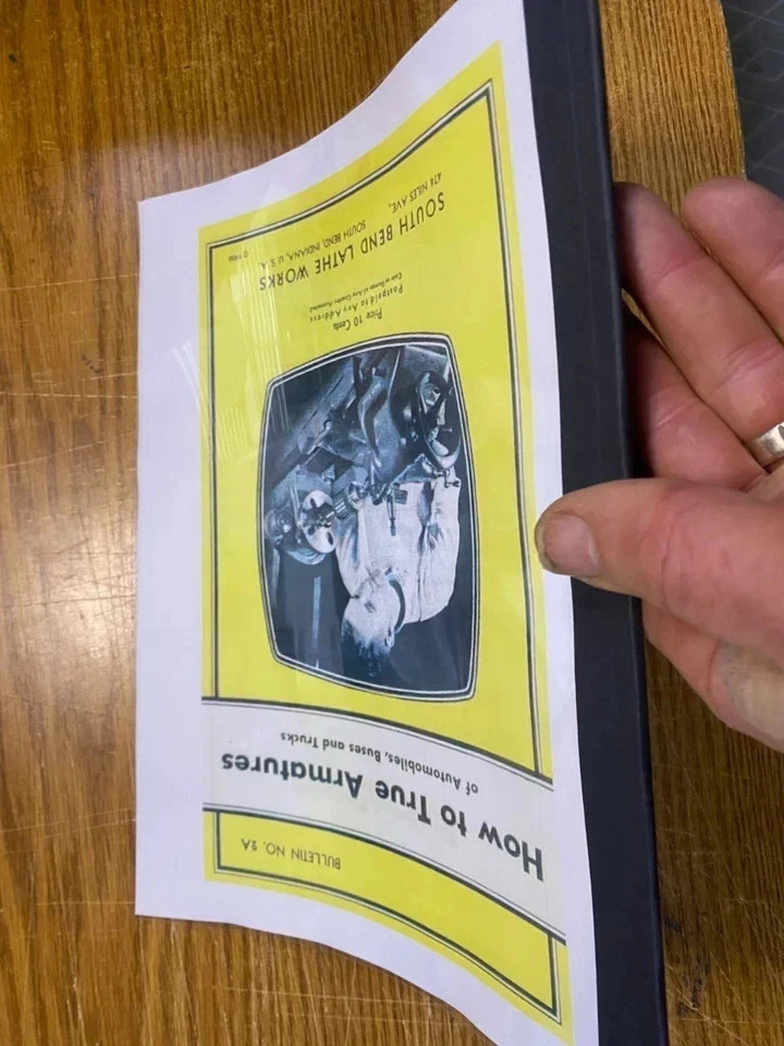2 LATHE MANUAL – HOW TO TRUE ARMATURES OF AUTOMOBILES, BUSE FITS SOUTH BEND 2A