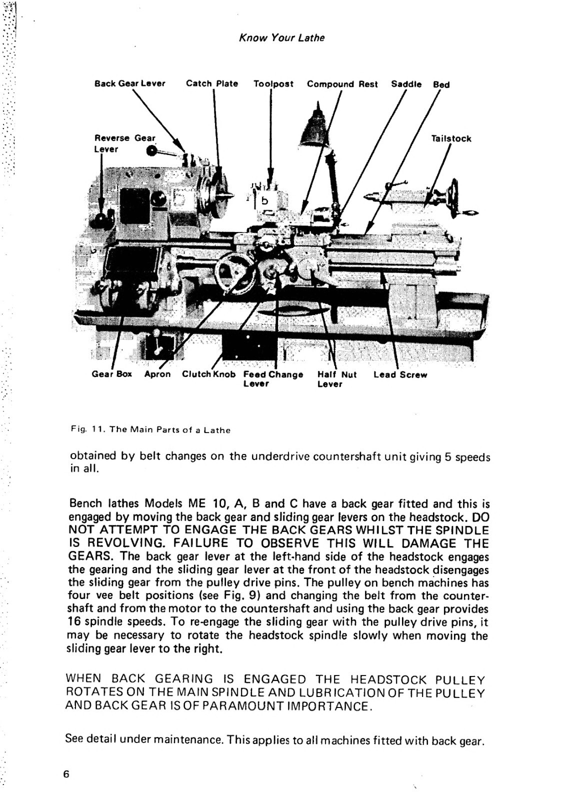 CD Instruction Manual Fits Boxford Lathe – A Screwcutting Lathe 1988