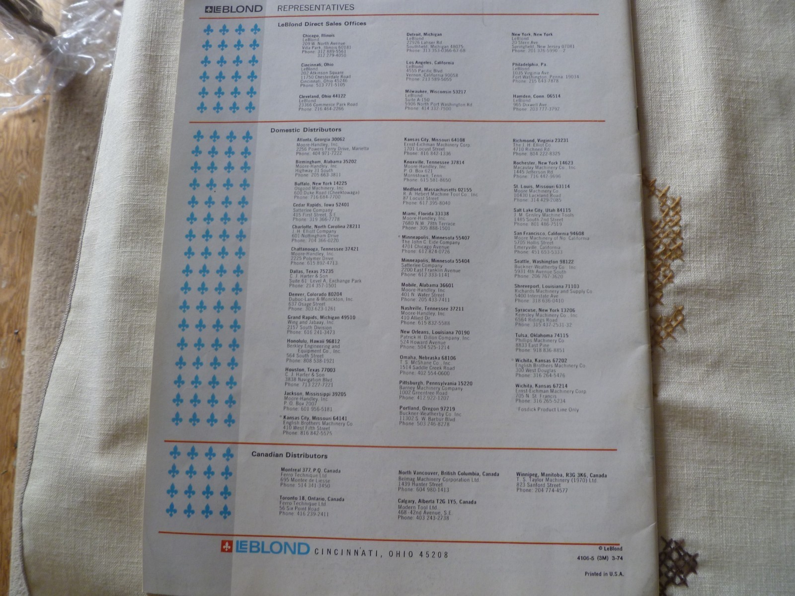 LeBlond Machine Tools catalog of complete line of lathes