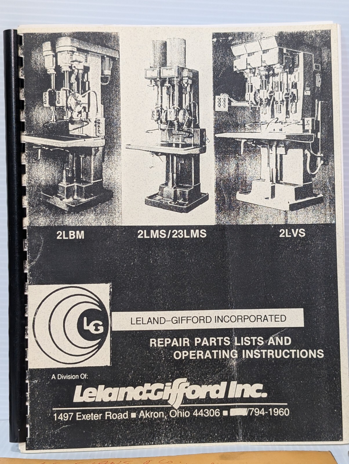 Lot of Vintage Assorted Leland-Gifford LMS Drilling Machine Manuals, Parts Lists