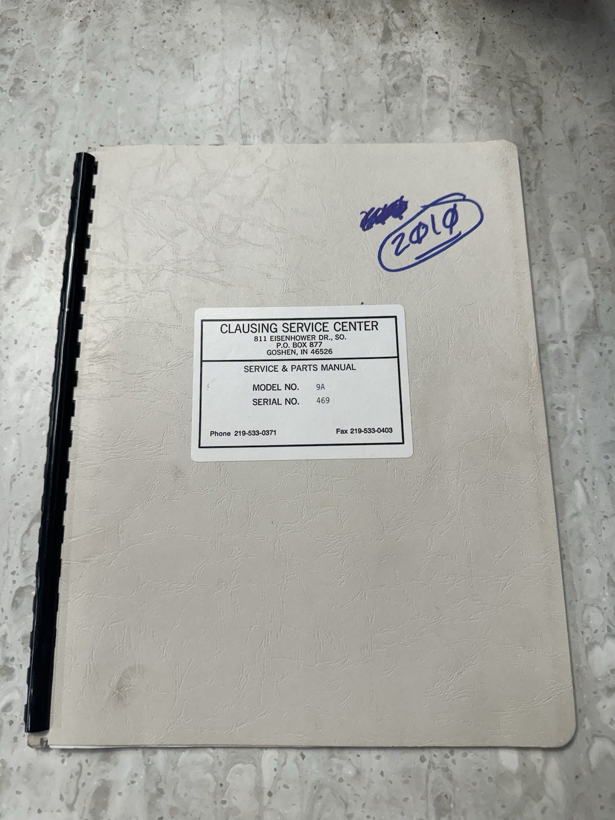 Kalamazoo Metal Cutting Band Saw’s Illustrated Parts Booklet