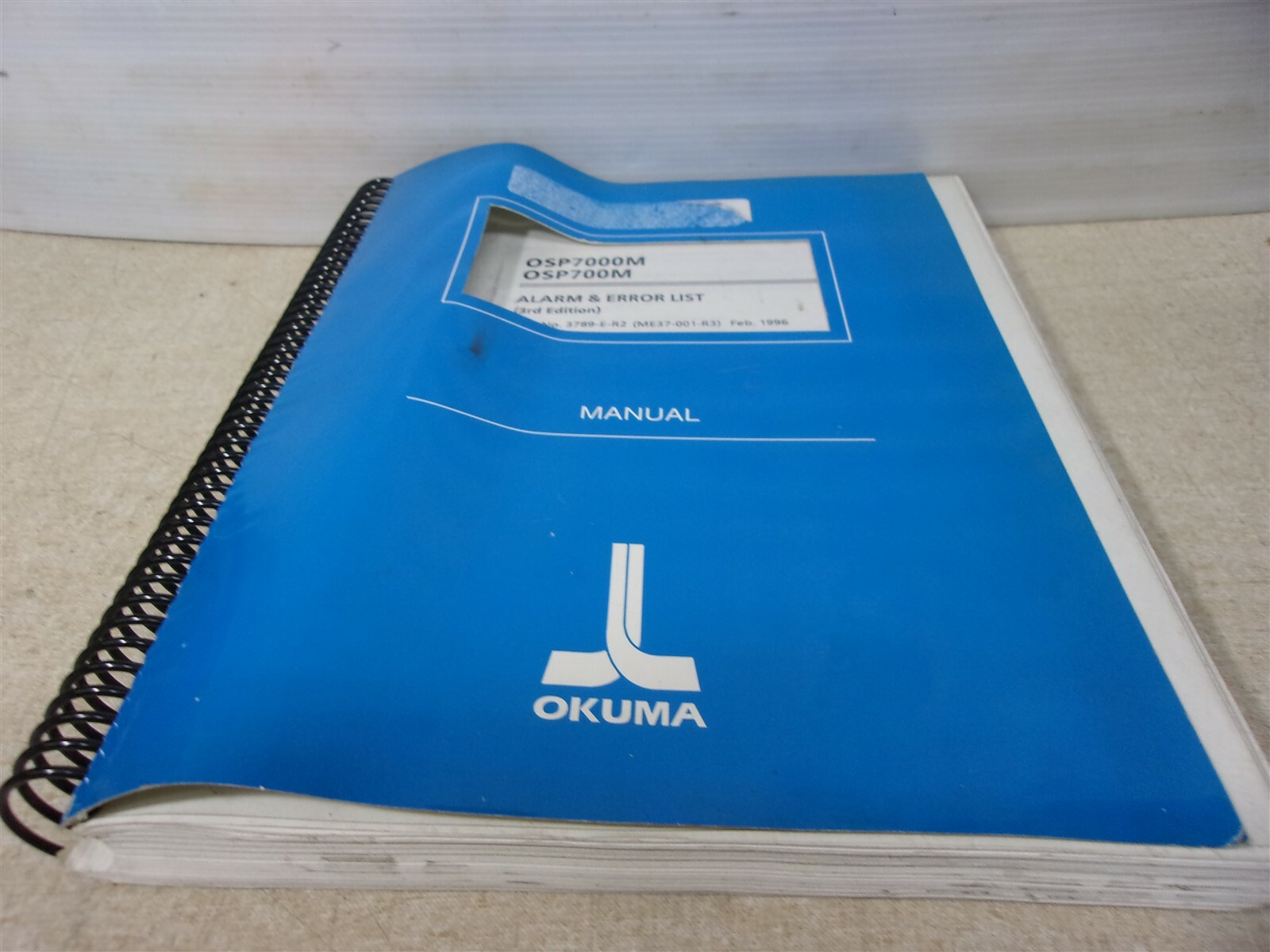 Okuma 3789-E-R2 OSP7000M OSP700M Alarm & Error List 3rd Edition