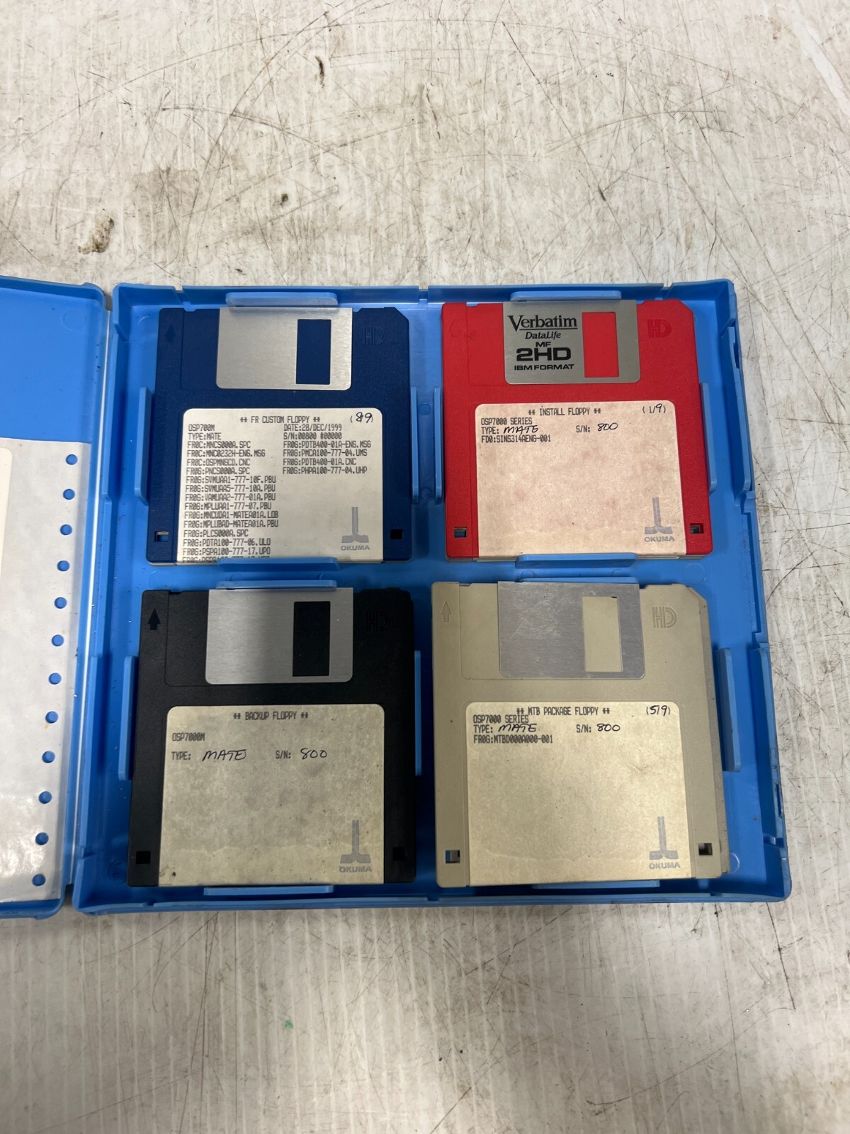Okuma CADET MATE – SER #800 FLOPPY DISK SET – OSP700M / OSP7000 Series
