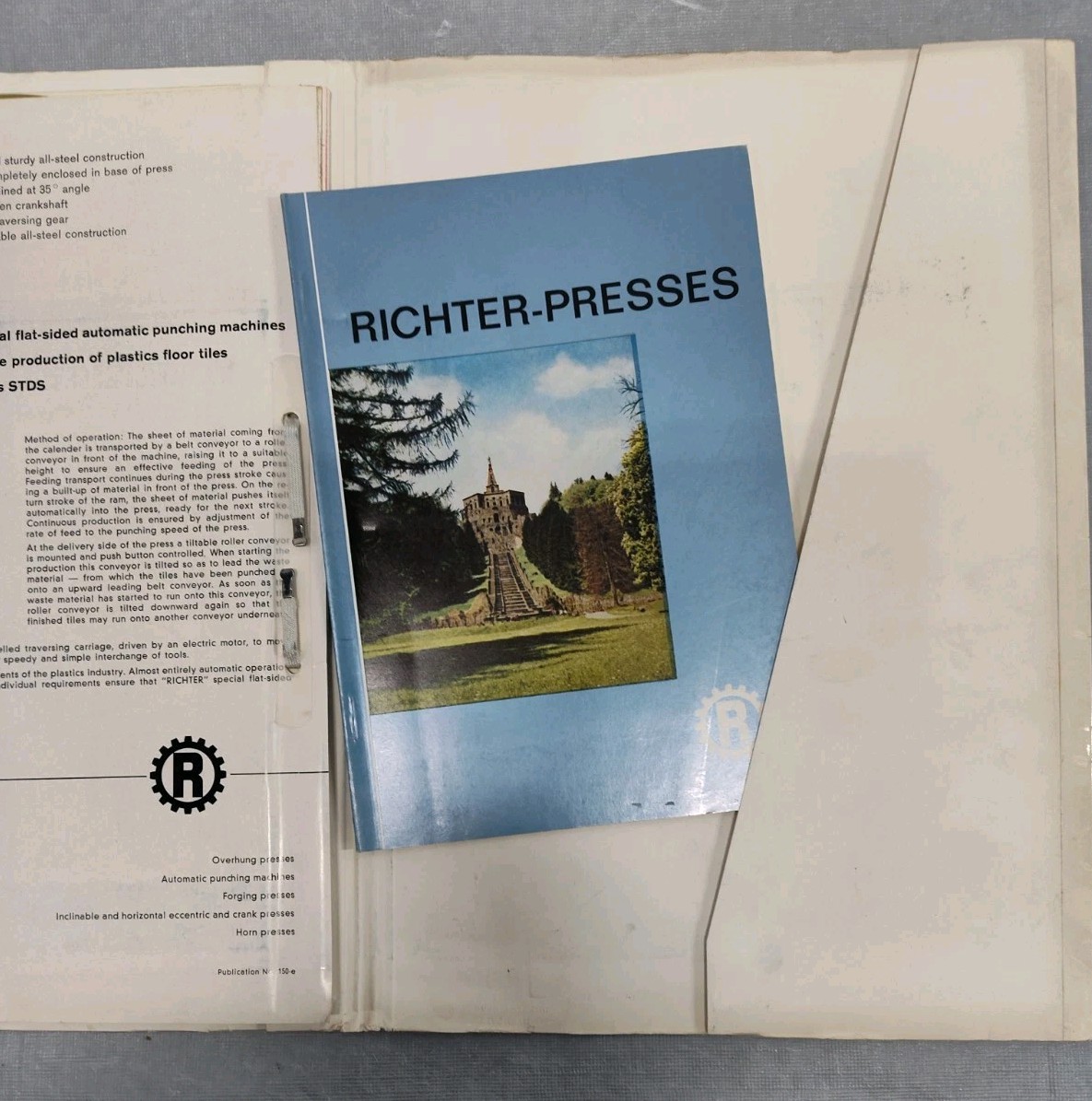 Richter Presses Pels Advertising Brochure Industrial Metal Working Machinery Vtg