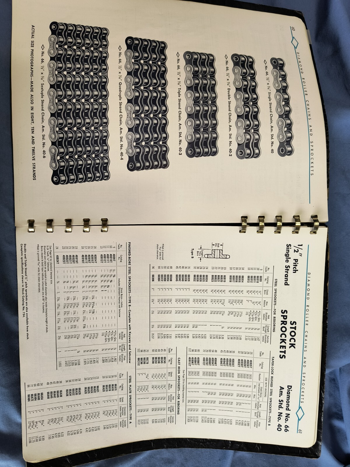 Diamond Roller Chains & Sprockets Catalog 656 1956 Vintage Machinist