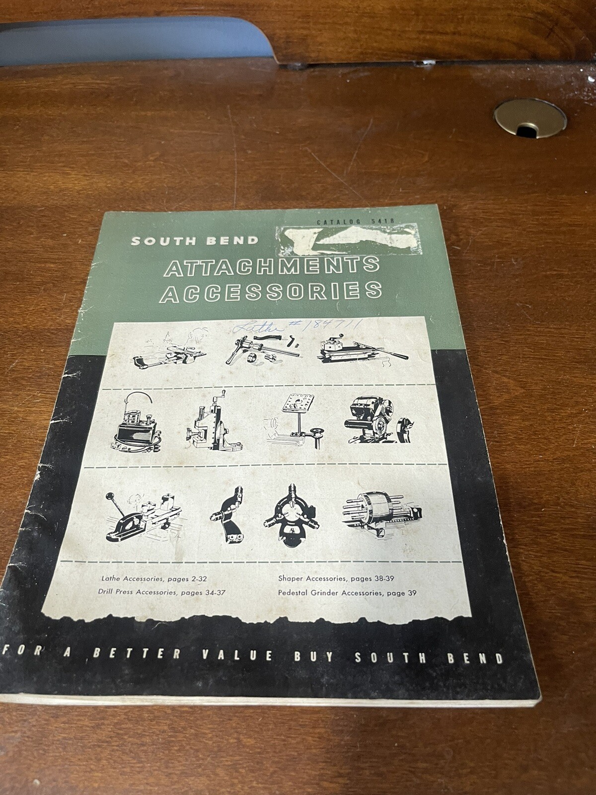 South Bend Lathe Works Catalog 5418, Attachments Accessories