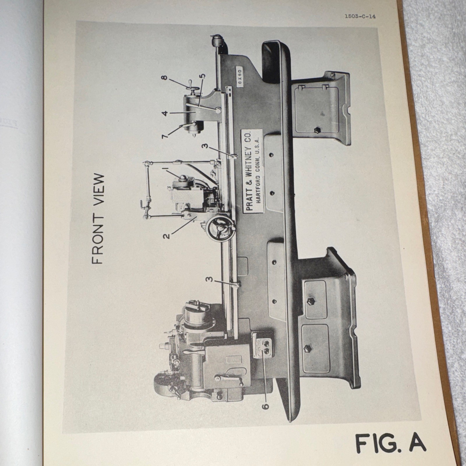 Pratt & Whitney 6″ Model C Thread Miller Operator’s Manual M-1503