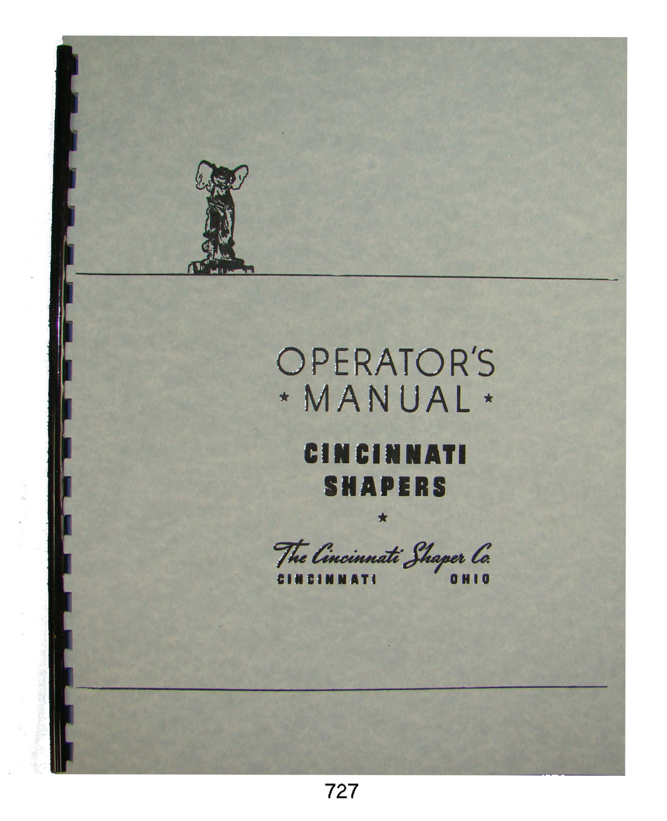 Cincinnati 16″-36″ Metal Shaper Operating Manual *727