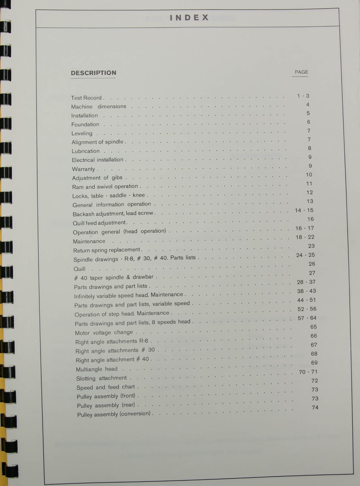Lagun Republic FT1 FT2 FT3 & FTV1 FTV2 FTV3 Mill Operations & Parts Manual 76 pg