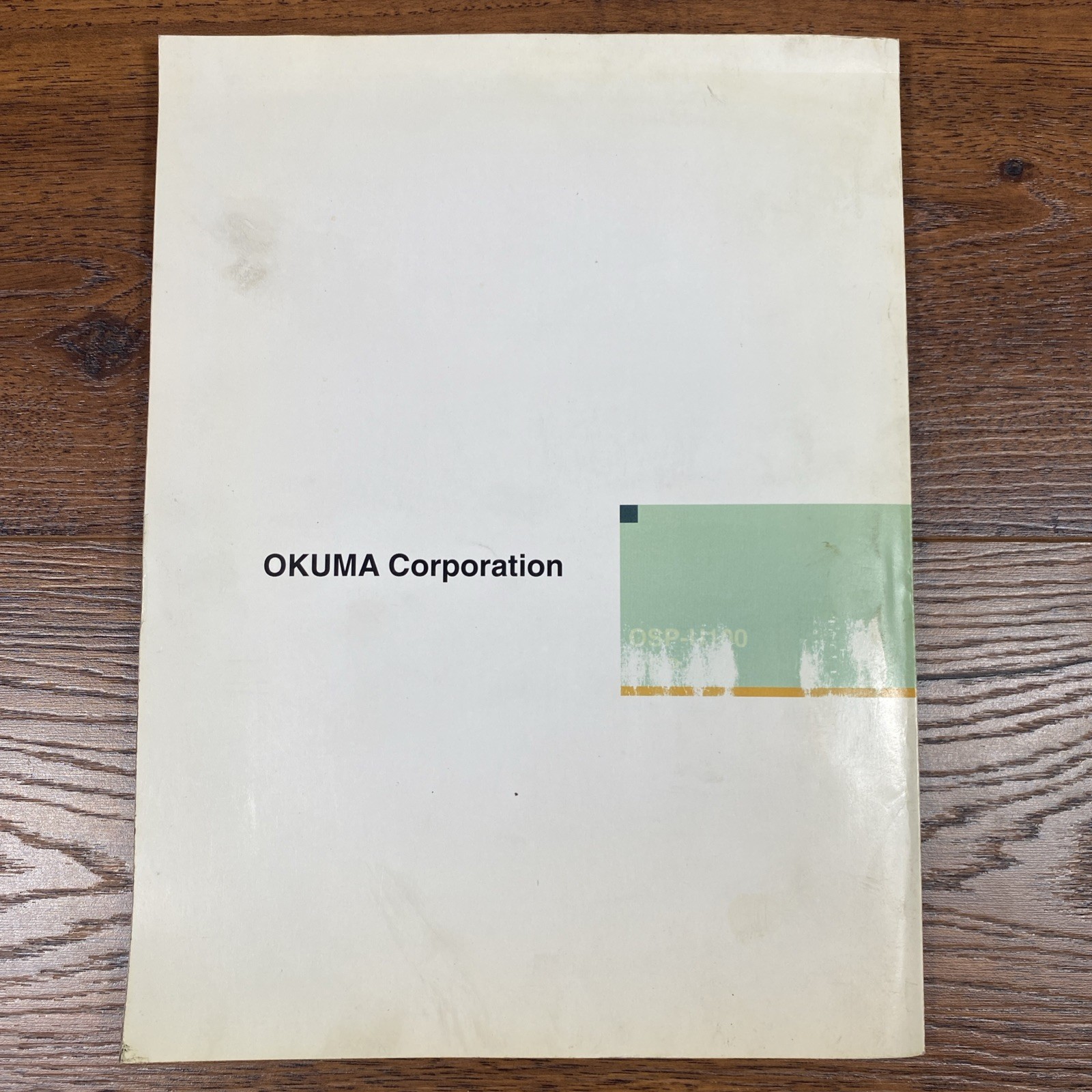 Okuma CNC Systems OSP-U100 OSP-U10 Mac Man Manual 1st Edition Pub No 4201-E 1998