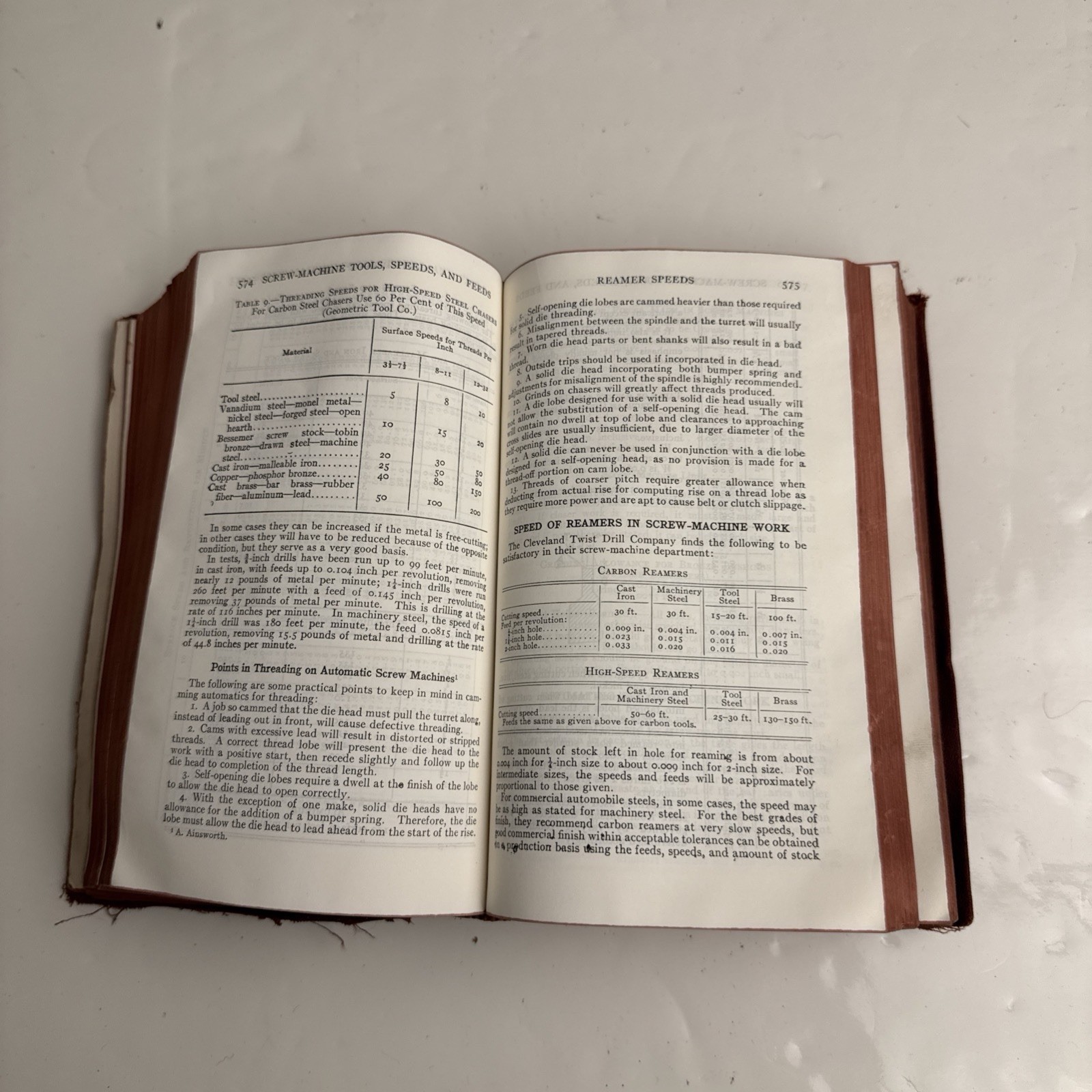 Vintage 1945 American Machinist Handbook Colvin & Stanley 8th Edition Guide