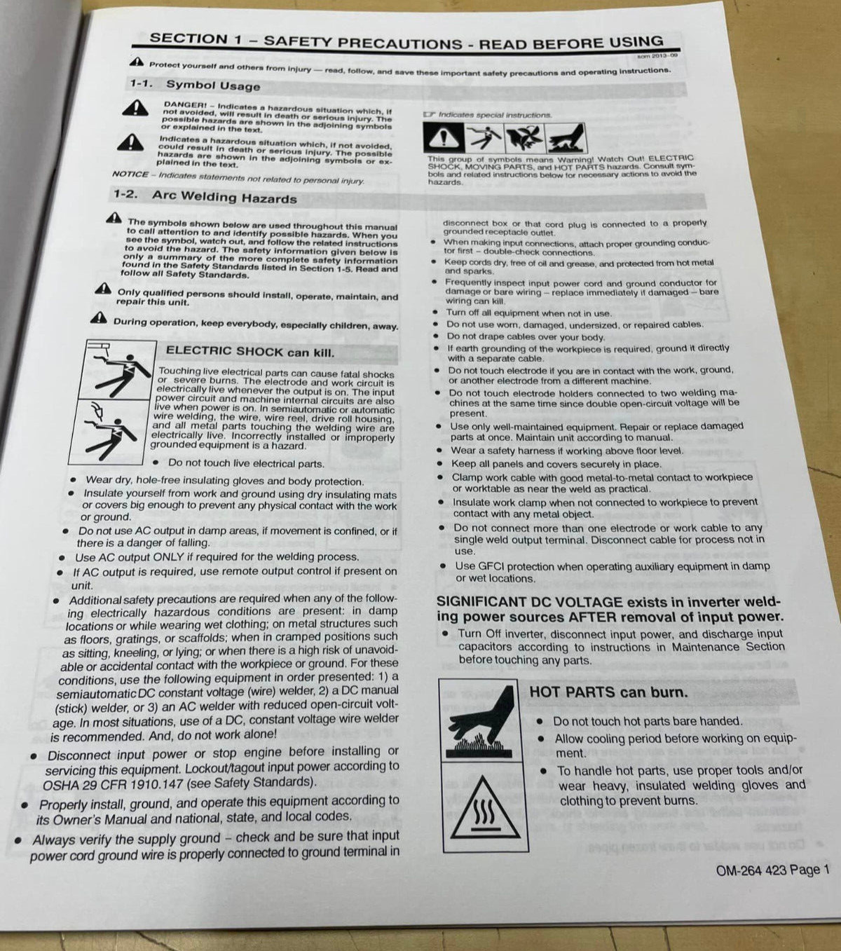 Miller Electric Millermatic 141 Welding Owner’s Manual OM-264 423A