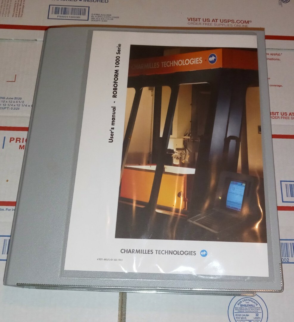 Charmilles Technologies Roboform 1000 Serie Manual Roboform 2000 4000 Preowned