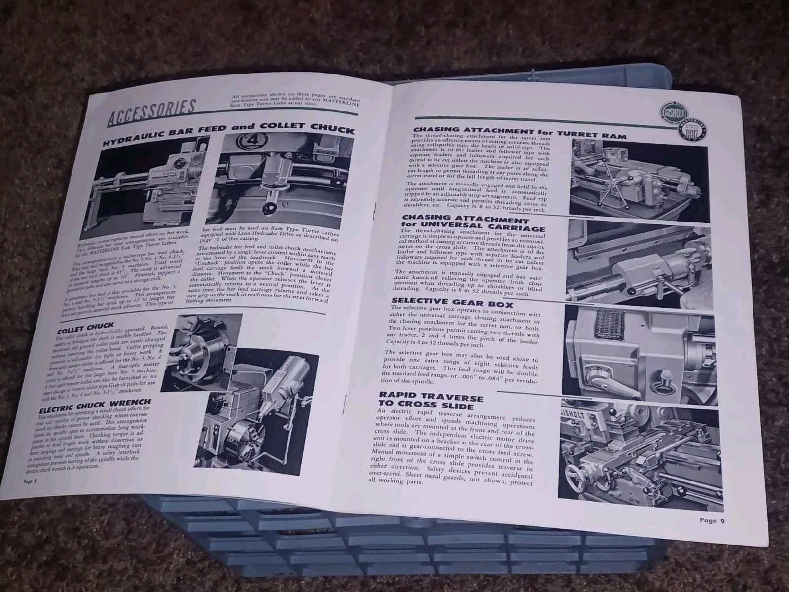 Gisholt Machine Company CATALOG BOOK Masterline Ram Type Universal Turret Lathes