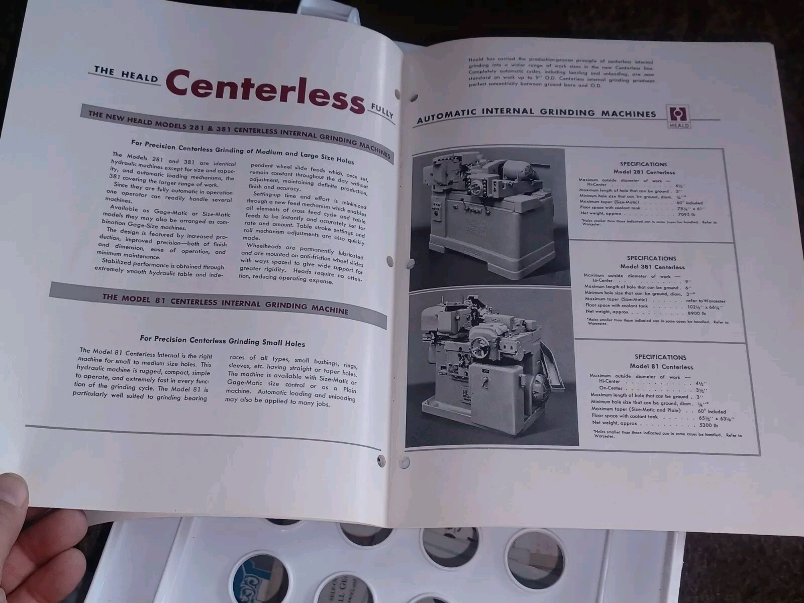 HEALD COMPANY Catalog 3 NEW MODELS BORE MATIC PRECISION FINISHING MACHINES TOOLS