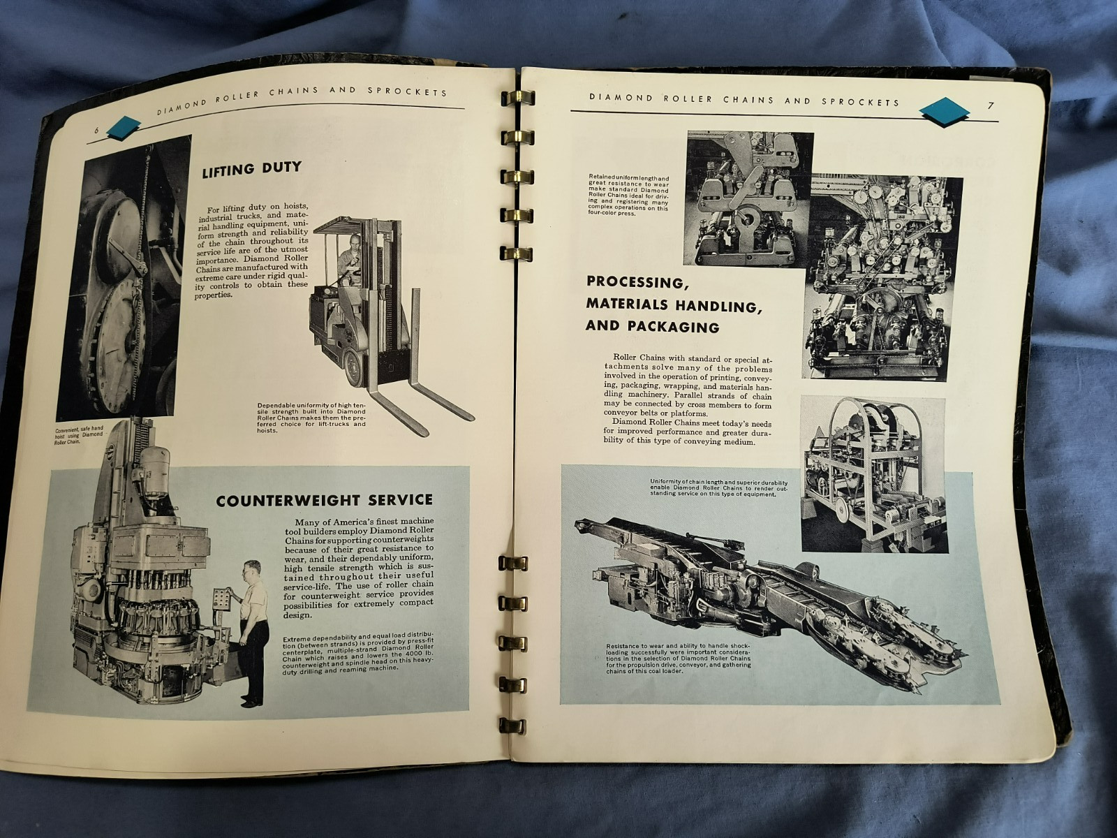 Diamond Roller Chains & Sprockets Catalog 656 1956 Vintage Machinist