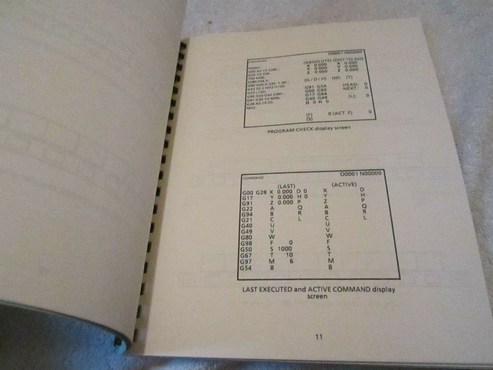 TOYODA Machining Center Data Display Screen 11 Series Start-Up Procedures Manual