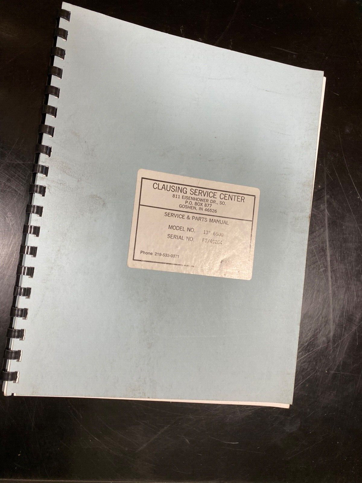 Clausing Colchester 6500 Series 13″ Lathes Parts and Service Manual