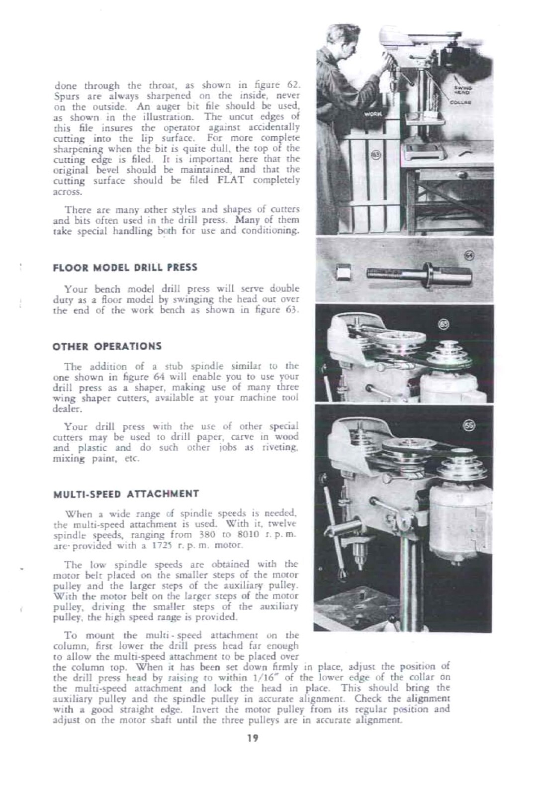 No. 5110 Lathe Manual Fits – How to Run A Drill Press – 1951 South Bend