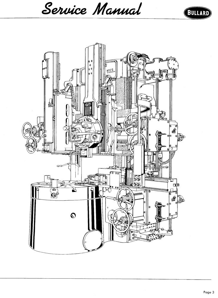 Bullard Cut-Master Vertical Turret Lathe VTL Operation Service Parts Manual 1591