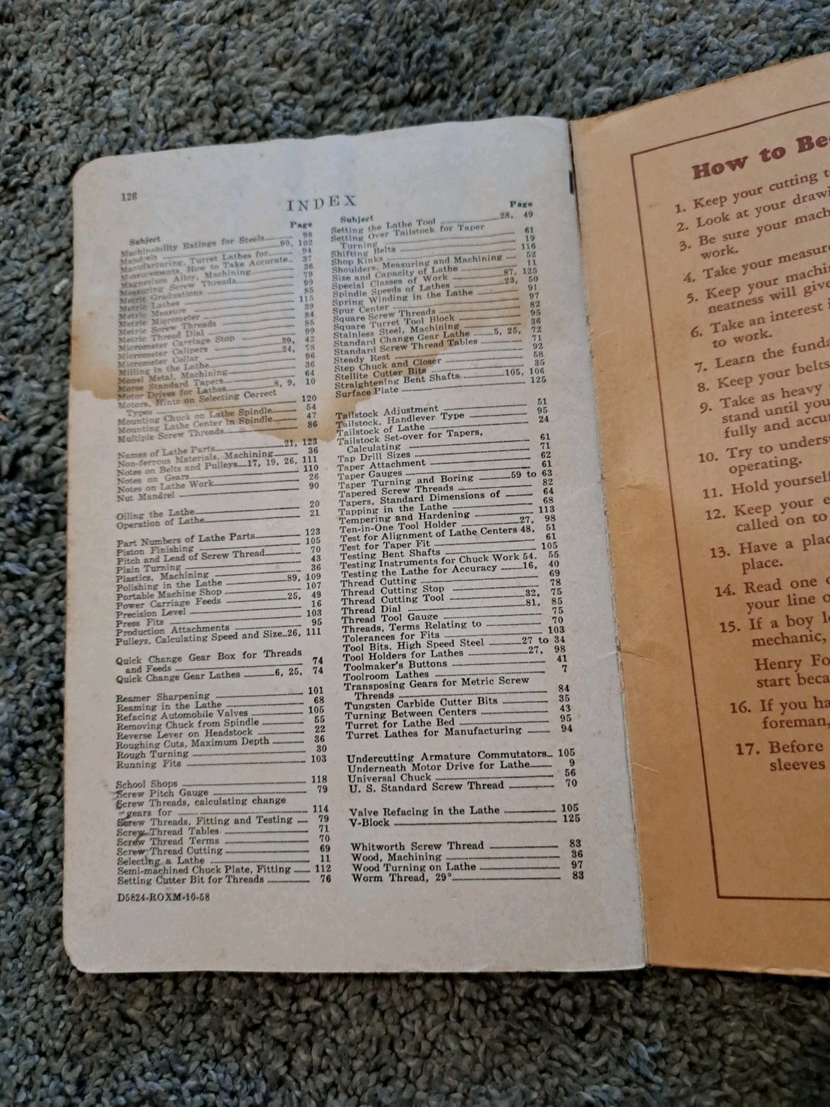How to Run a Lathe South Bend Lathe Works 1958 Edition 55