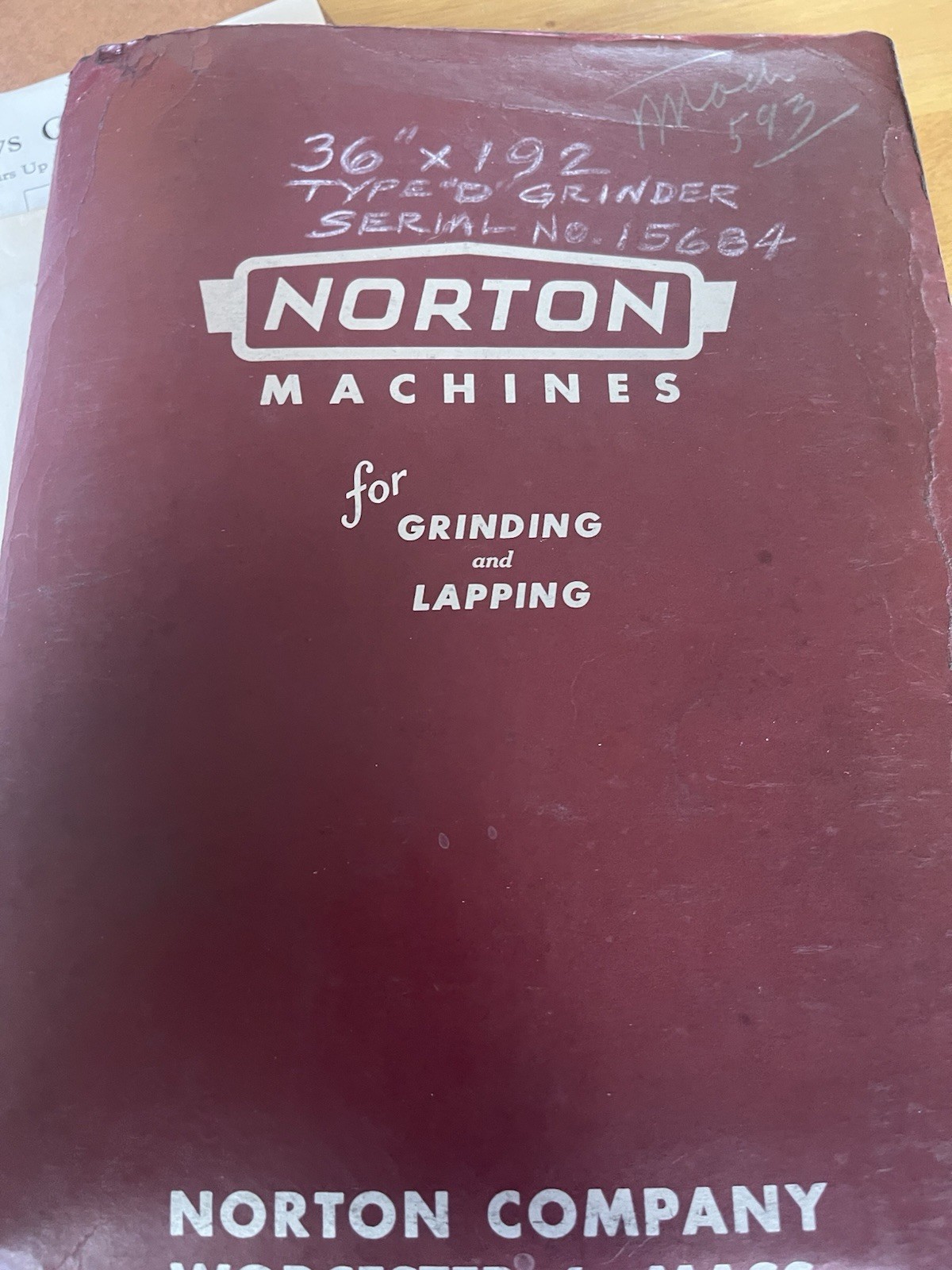 Norton Blueprints for Norton Grinding and Lapping Machines, Assorted 11 total
