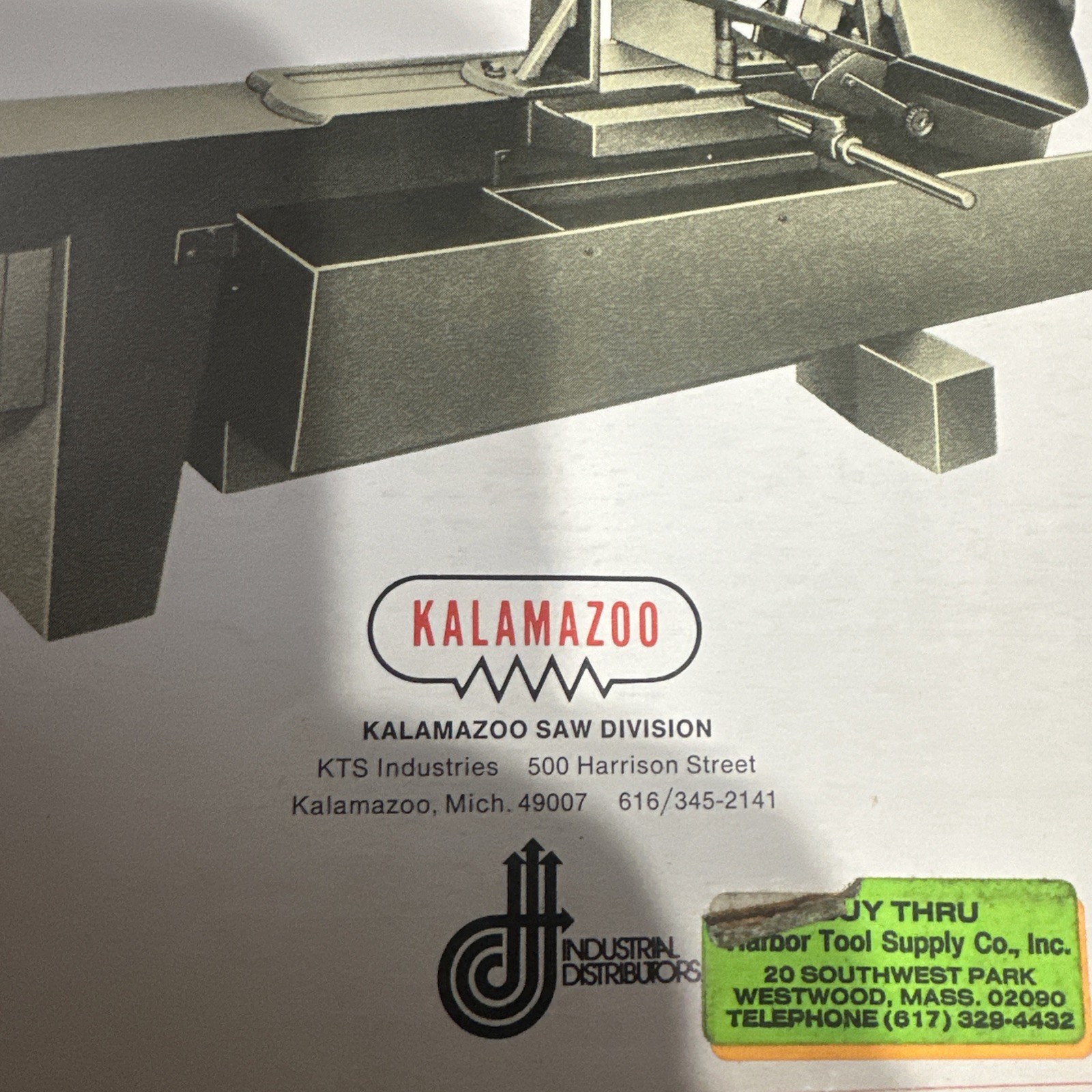 Kalamazoo Horizontal Bandsaw Machines Model 7A Manual
