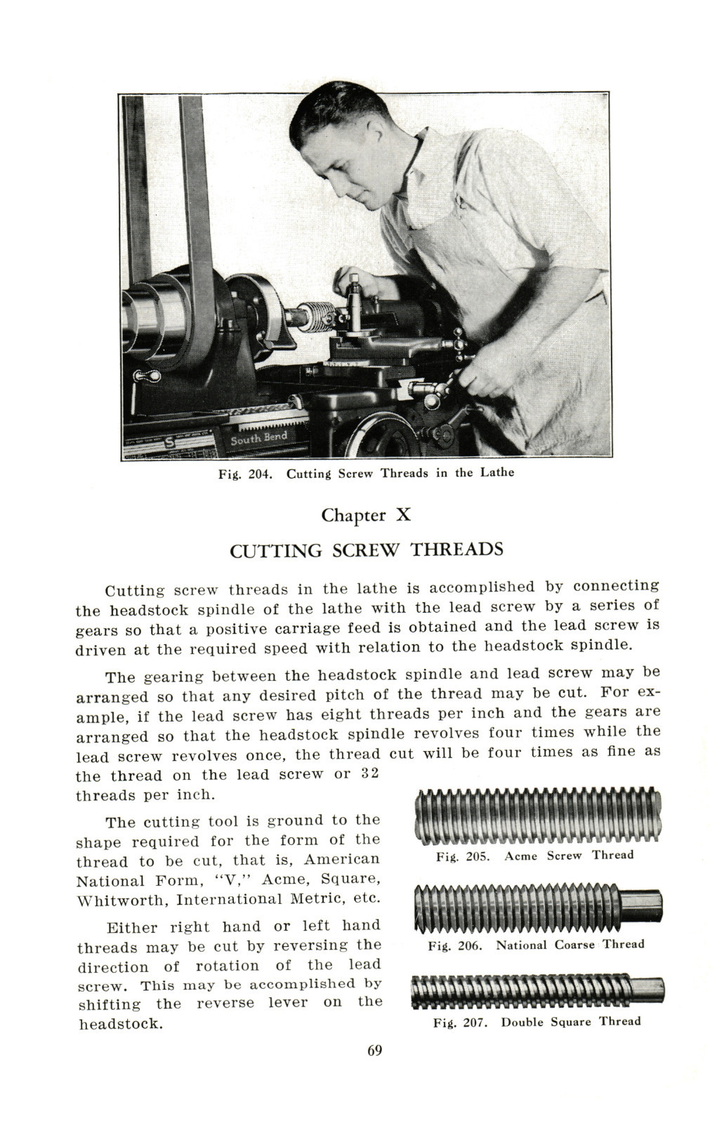 South Bend Lathe Operators Manual for All 1906-1940 year model Lathes #1333
