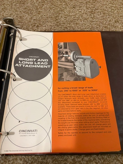 Vintage Cincinnati Milling Milacron Machine Company Salesman Binder Catalog