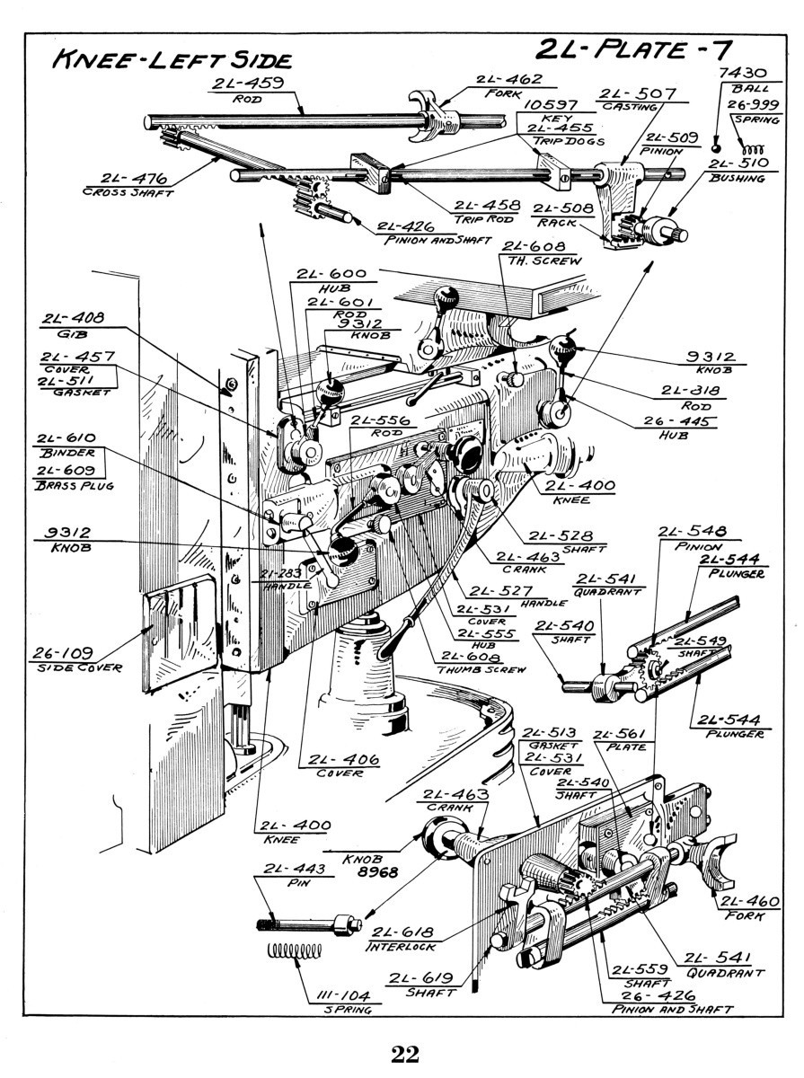 VAN NORMAN 2LP, 2LU Horizontal Milling Machine Operator Service Part Manual 1767