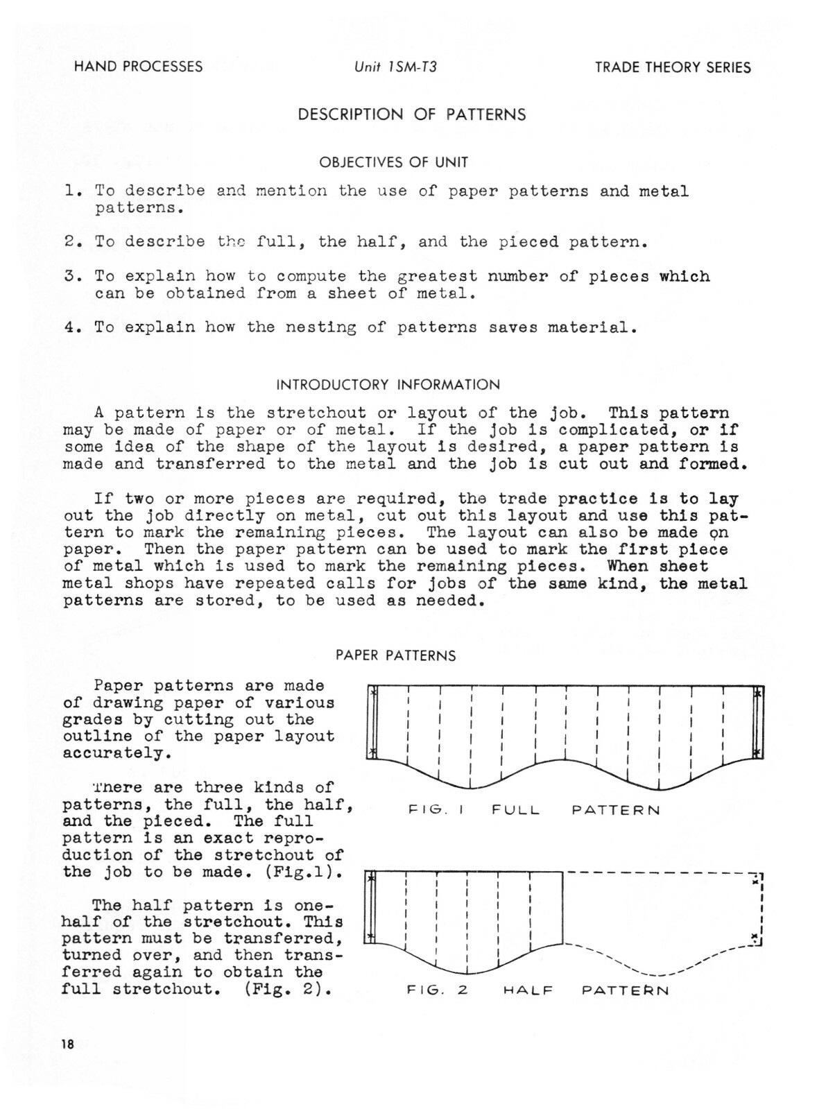 Sheet Metal Working Series Hand Processes Instruction Manual #1323