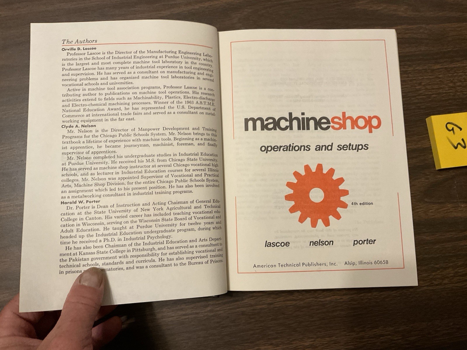 Machine Shop Operations And Setups, 4th Edition, 1973 HC, Lascoe, G3