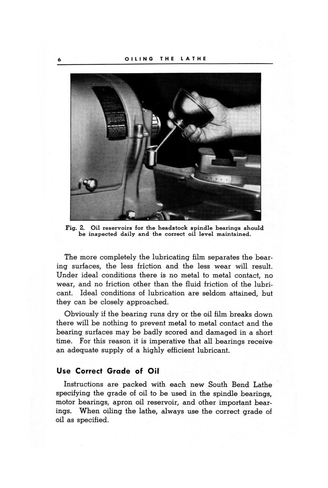 South Bend Oiling The Lathe Instruction Manual #931