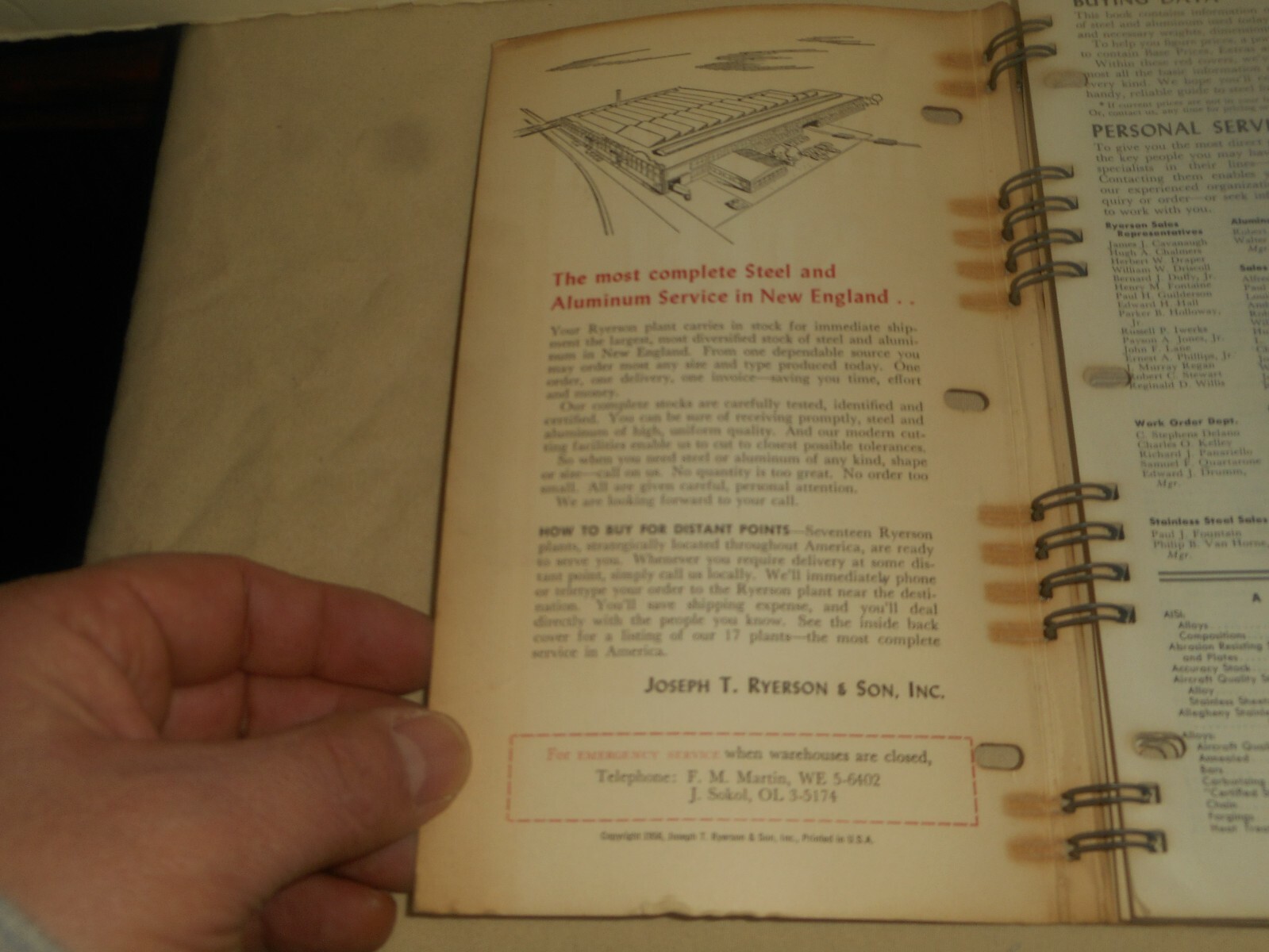 Ryerson Steel Catalog 1957-58 Aluminum Steel Stock Tool Presses Data Handbook