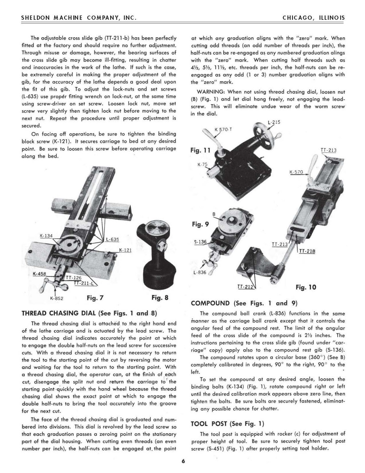 Operating, Maintenance & Parts Manual Fits Sheldon 10″ Bench Lathes