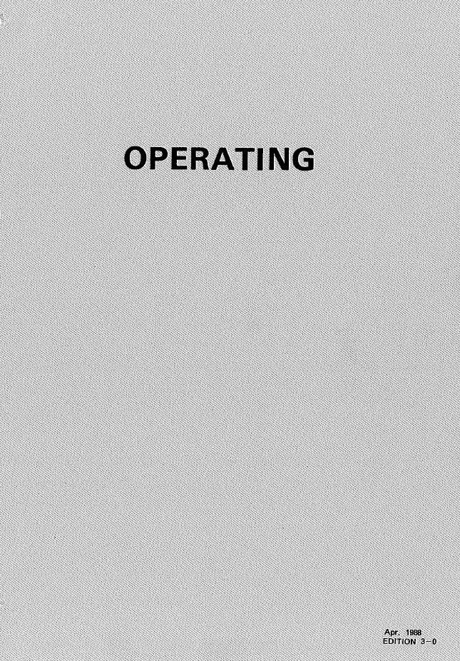 Miyano BND-20S & 34S CNC Turning Lathe Operation Manual