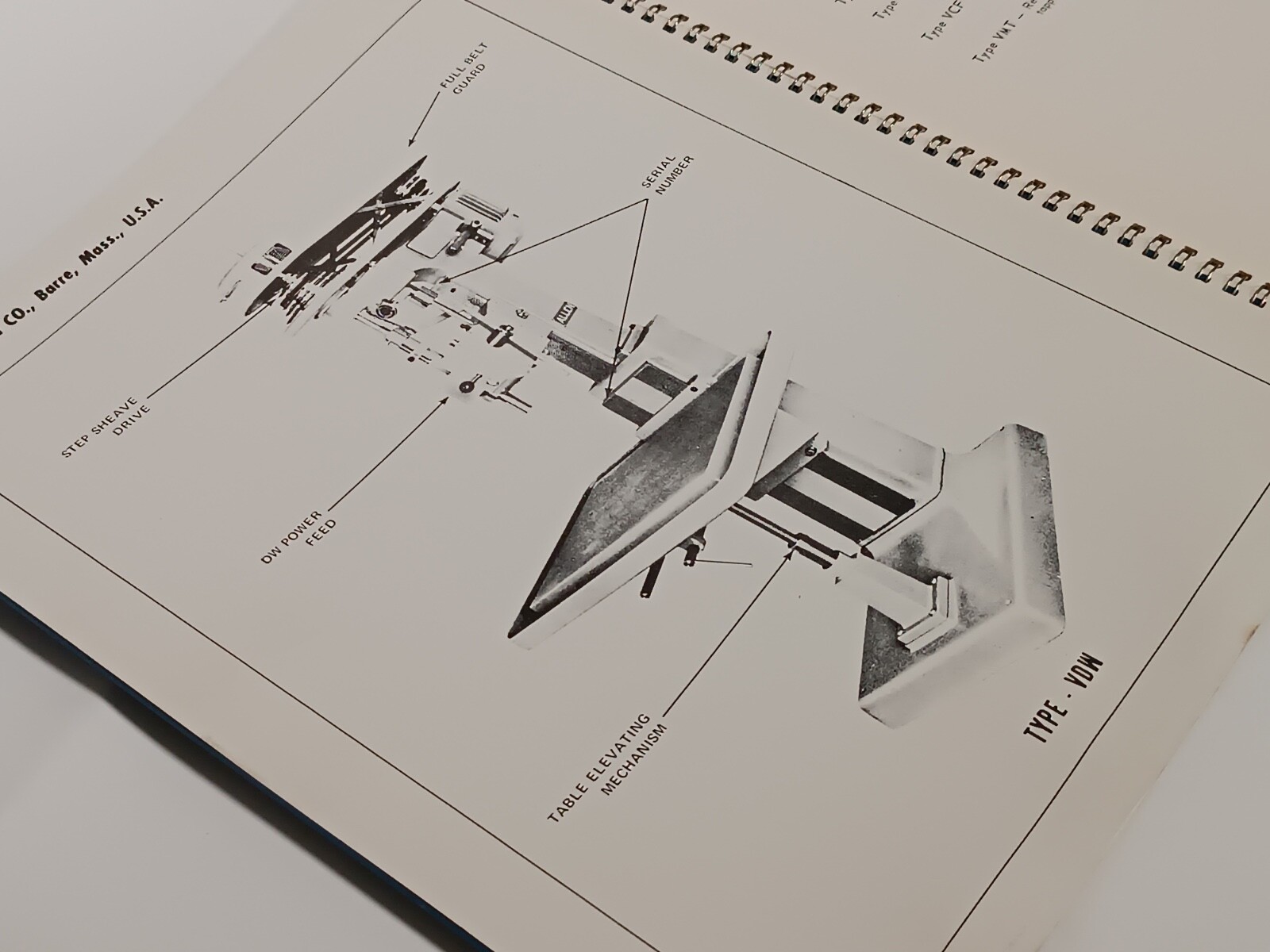 Allen No. 2 V-Belt Vertical Motor Drive, VB-VDW-VCF-VMT Catalogue of Parts