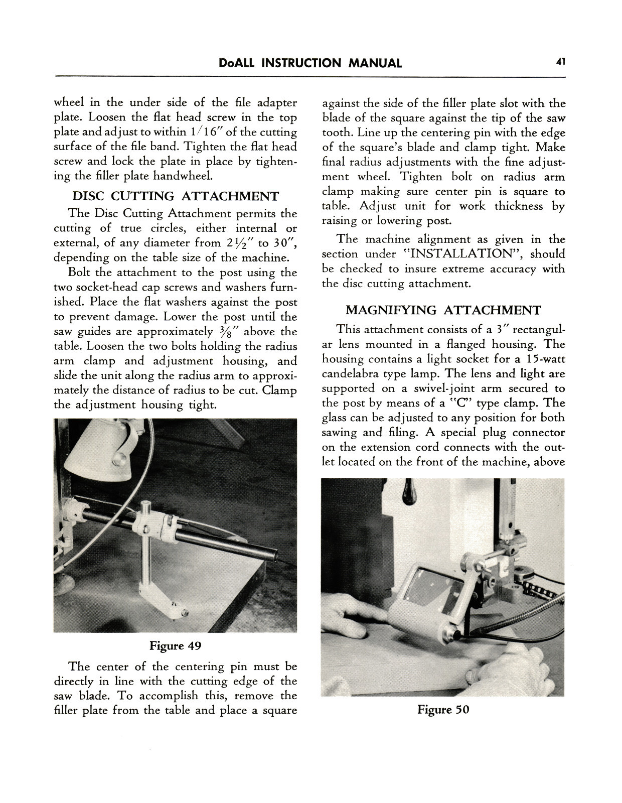 DoALL Bandsaw Models 16-2, 26-2, 36-2, 60-2 Operation-Maintenance Manual *1423