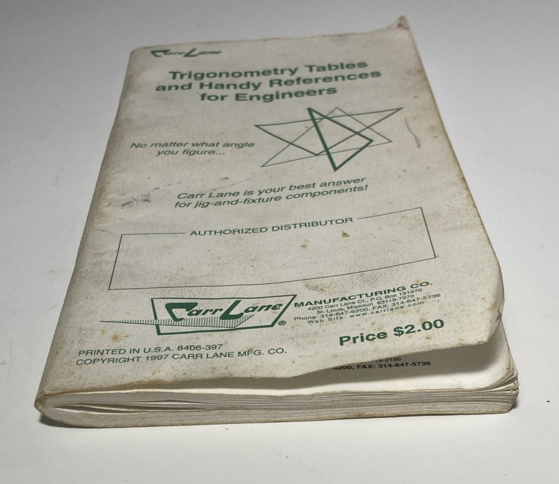 Carr Lane Trigonometry Tables and Handy References for Engineers 1997
